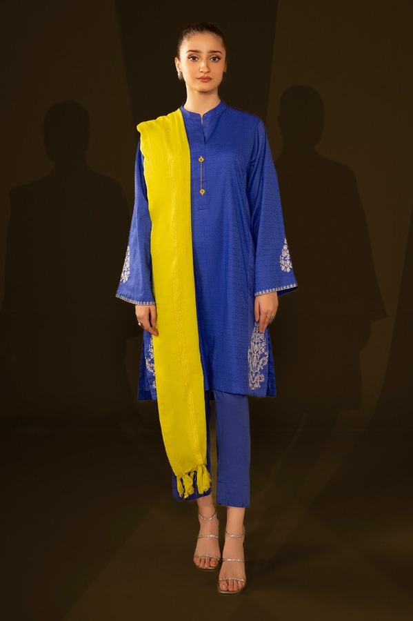 UAE -Jacquard Embroidered Shirt And Jacquard Dupatta WGK-JQW-DE-2958