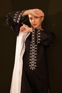 UAE -Jacquard Embroidered Shirt And Jacquard Dupatta WGK-JQW-DE-2959