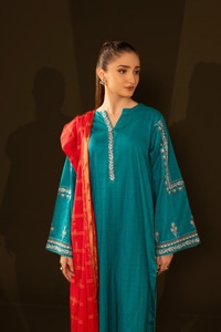 UAE -Jacquard Embroidered Shirt And Jacquard Dupatta WGK-JQW-DE-2960