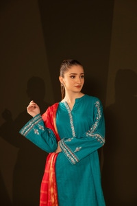 UAE -Jacquard Embroidered Shirt And Jacquard Dupatta WGK-JQW-DE-2960