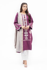 UAE -Khaddar Embroidered Shirt And Dupatta WGK-KDW-DE-1935
