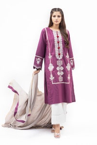 UAE -Khaddar Embroidered Shirt And Dupatta WGK-KDW-DE-1935