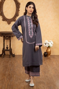 UAE -Yarn Dyed Embroidered Shirt And Embroidered Trouser WGK-KDW-DE-3077
