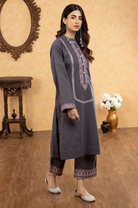 UAE -Yarn Dyed Embroidered Shirt And Embroidered Trouser WGK-KDW-DE-3077