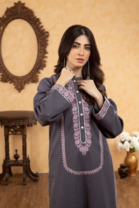 UAE -Yarn Dyed Embroidered Shirt And Embroidered Trouser WGK-KDW-DE-3077