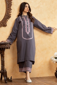 UAE -Yarn Dyed Embroidered Shirt And Embroidered Trouser WGK-KDW-DE-3077