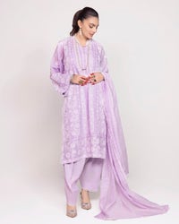 UAE -Needle Craft Embroidered Shirt And Trouser With Dupatta WGK-LWS-DE-2182