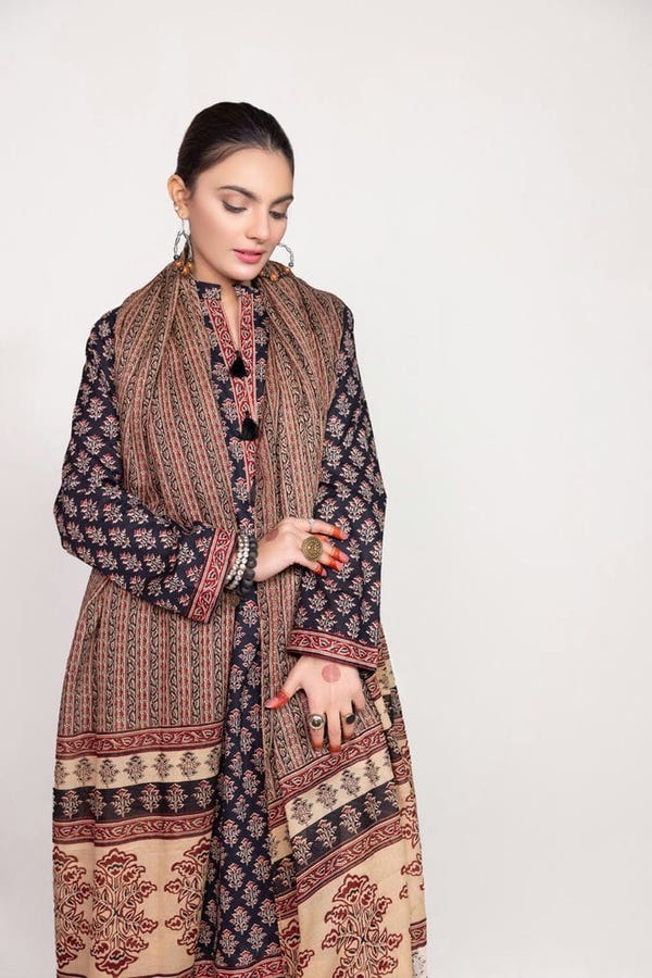 UAE -Rozana Printed Shirt And Trouser With Dupatta WGK-LWS-DP-2216