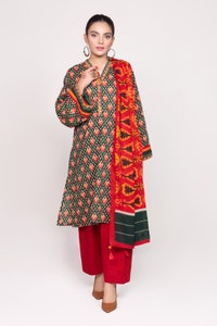 UAE -Rozana Printed Shirt And Trouser With Dupatta WGK-LWS-DP-2217