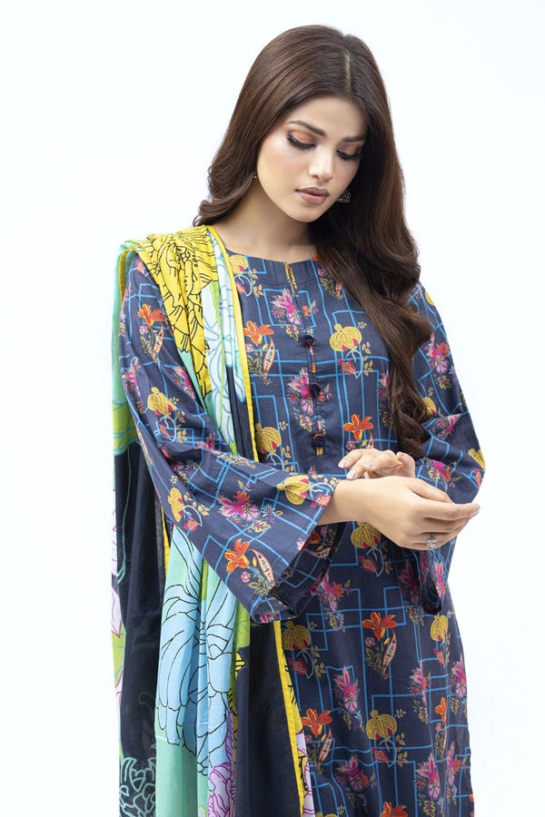 UAE -Lawn Printed Shirt And Lawn Printed Dupatta WGK-LWS-DP-2455