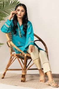 UAE -Shiny Hues Block Printed Shirt WGK-LWS-SP-237