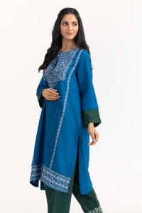 UAE -Zartaar Raw Silk Embroidered Shirt And Trouser WGK-RSS-DE-2082