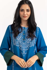 UAE -Zartaar Raw Silk Embroidered Shirt And Trouser WGK-RSS-DE-2082