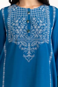 UAE -Zartaar Raw Silk Embroidered Shirt And Trouser WGK-RSS-DE-2082