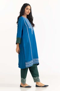 UAE -Zartaar Raw Silk Embroidered Shirt And Trouser WGK-RSS-DE-2082