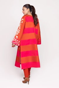 UAE -Needle Craft Raw Silk Printed Embroidered Shirt WGK-RSS-PE-2090