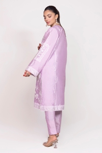 UAE -Tehwaar Raw Silk Block Print Shirt And Trouser WGK-RSS-SP-2223