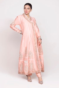 UAE -Tehwaar Raw Silk Block Printed Shirt And Trouser WGK-RSS-SP-2224