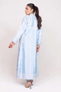 UAE -Tehwaar Raw Silk Block Printed Shirt And Trouser with Inner WGK-RSS-SP-2225