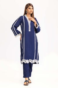 UAE -Tehwaar Raw Silk Dyed Embellished Shirt And Trouser WGK-RSW-DY-2023