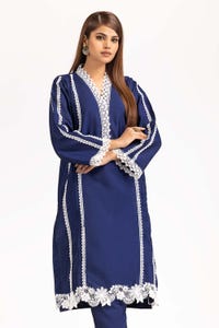 UAE -Tehwaar Raw Silk Dyed Embellished Shirt And Trouser WGK-RSW-DY-2023