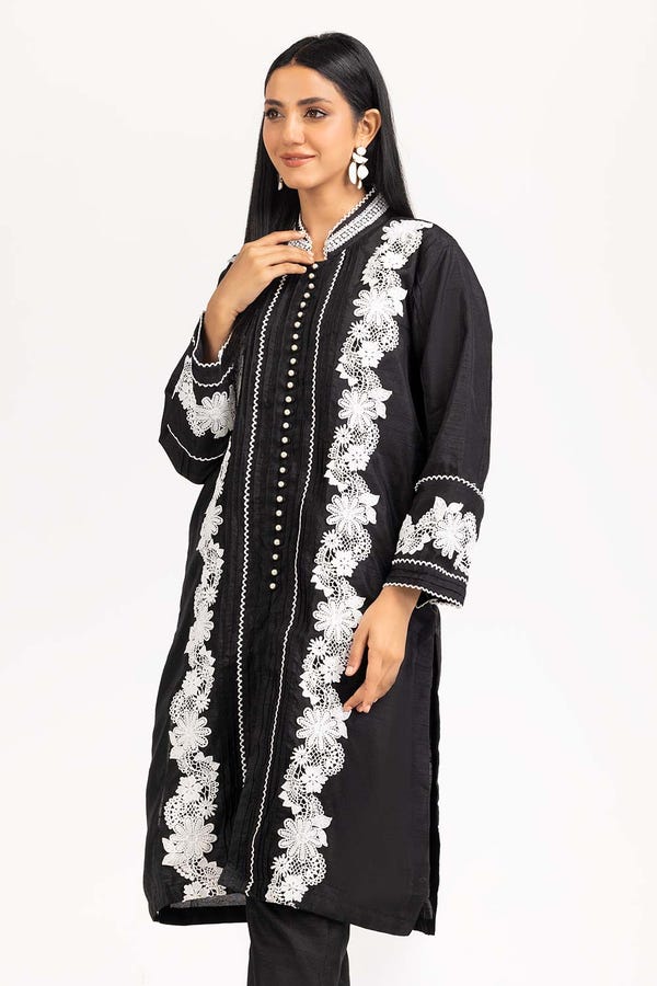 UAE -Tehwaar Raw Silk Dyed Embellished Shirt And Trouser WGK-RSW-DY-2024