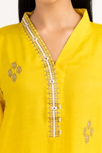 UAE -Needle Craft Raw Silk Embroidered Shirt And Trouser With Dupatta WGK-RSW-PE-1796