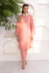 UAE -Silk Embroidered Shirt And Trouser WGK-SKS-DE-2754