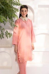 UAE -Silk Embroidered Shirt And Trouser WGK-SKS-DE-2754