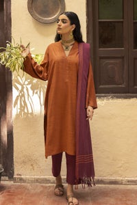 UAE -Yarn Dyed Shirt And Trouser With Dupatta WGK-YDS-DE-2558