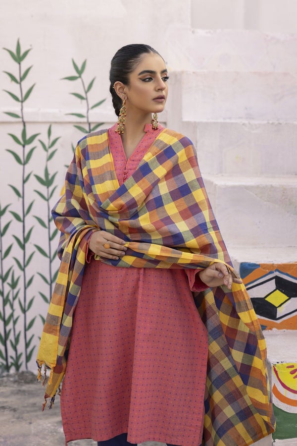 UAE -Yarn Dyed Shirt And Trouser With Dupatta WGK-YDS-DE-2564