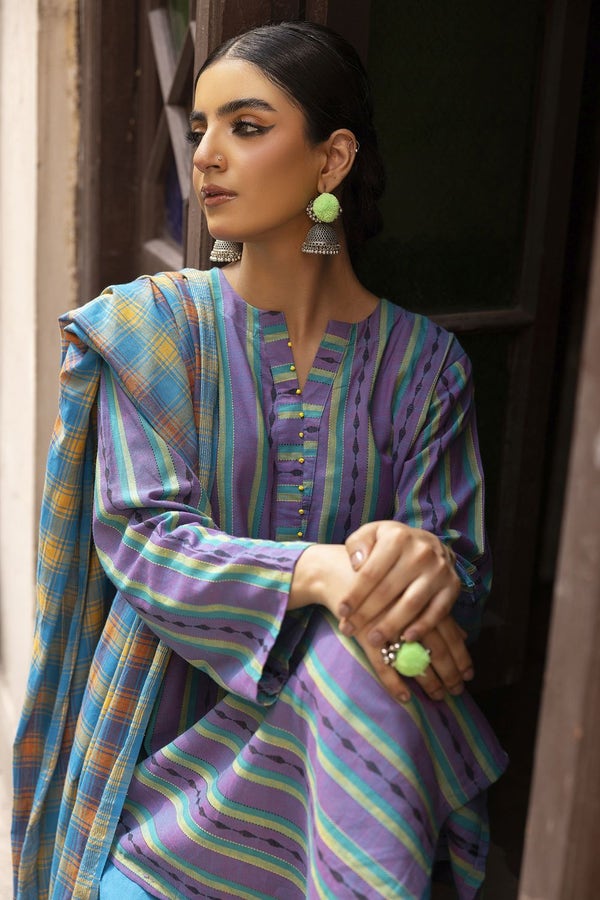 UAE -Jacquard Shirt And Dyed Trouser With Jacquard Dupatta WGK-YDS-DY-2559