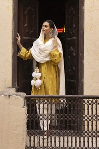 UAE -Jacquard Shirt And Dyed Trouser With Jacquard Dupatta WGK-YDS-DY-2563