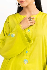 UAE -Har Roz Yarn Dyed Embroidered Shirt And Trouser with Printed Dupatta WGK-YDS-PE-2237