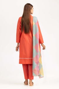 UAE -Har Roz Yarn Dyed Embroidered Shirt And Trouser with Printed Dupatta WGK-YDS-PE-2238