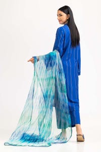 UAE -Har Roz Yarn Dyed Embroidered Shirt And Trouser with Printed Dupatta WGK-YDS-PE-2240