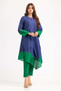 UAE -Color Block Yarn Dyed Block Printed Shirt And Trouser WGK-YDW-SP-2041