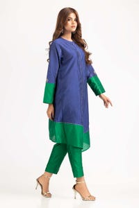 UAE -Color Block Yarn Dyed Block Printed Shirt And Trouser WGK-YDW-SP-2041