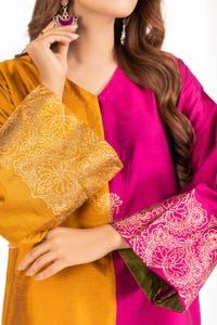 UAE -Color Block Yarn Dyed Block Printed Shirt And Trouser WGK-YDW-SP-2042