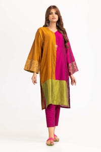 UAE -Color Block Yarn Dyed Block Printed Shirt And Trouser WGK-YDW-SP-2042