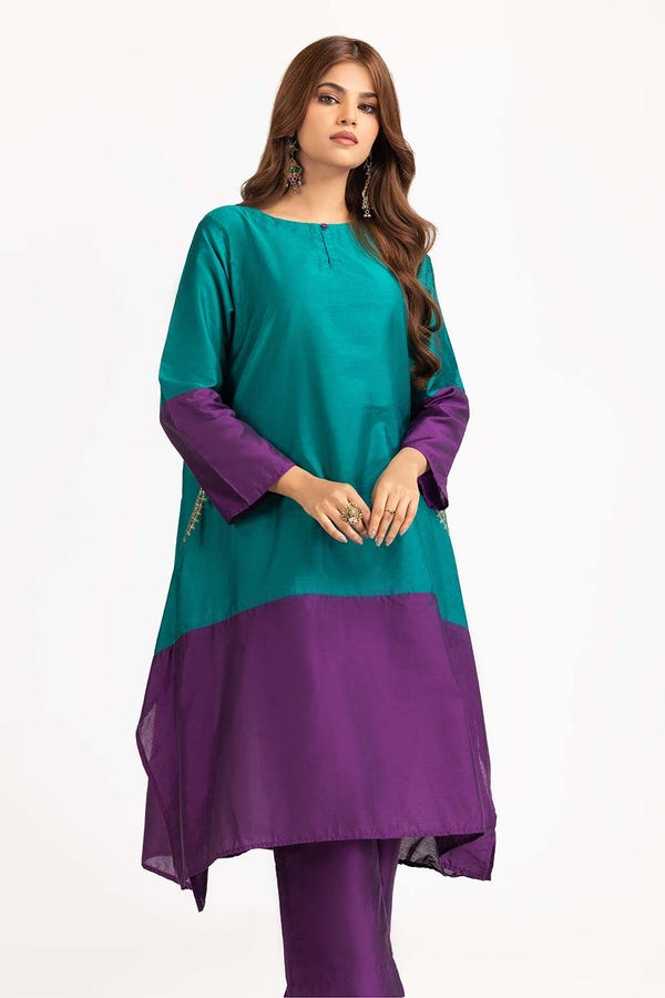 UAE -Color Block Yarn Dyed Block Printed Shirt And Trouser WGK-YDW-SP-2044