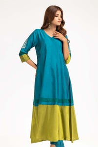 UAE -Color Block Yarn Dyed Block Printed Shirt And Trouser WGK-YDW-SP-2046