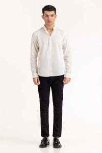 UAE -White Basic Casual Shirt 224-117-003