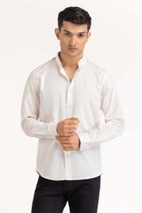 UAE -White Basic Casual Shirt 224-117-003