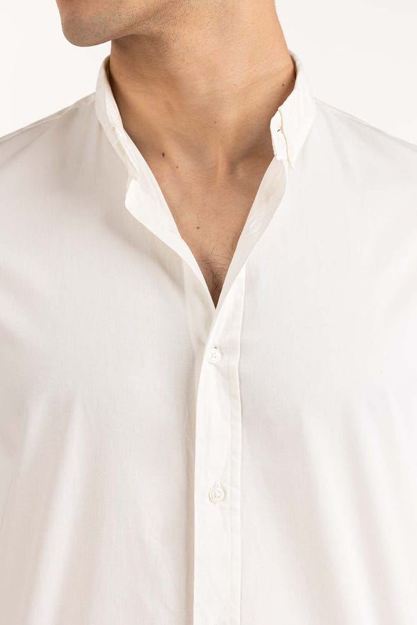 UAE -White Basic Casual Shirt 224-117-003