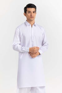 UAE -White Basic Chairman Latha Shalwar Kameez Suit SK-P22-019