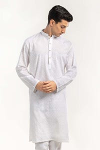 UAE -White Basic Kurta KR-PLN22-053