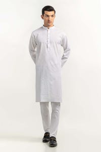 UAE -White Basic Kurta KR-PLN22-053