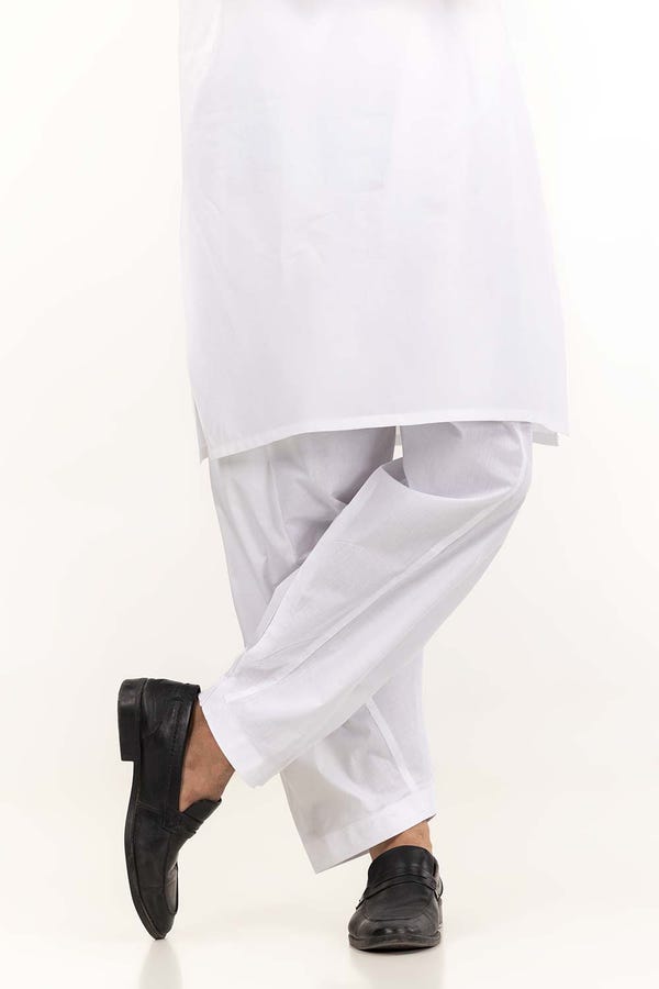 UAE -White Basic Mens Shalwar SH-CTN22-002