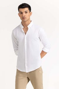 UAE -White Basic Shirt KS-HSPK23-039